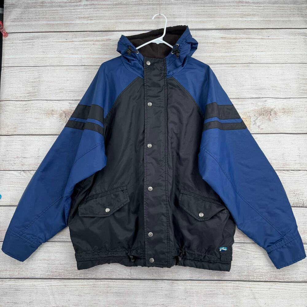 Vintage Rusty Thermolite Quilt Lined Insulated Jacket Mens Medium Blue Black‎